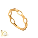 انگشتر طلای 18 عیار طرح زنجیر رولو 1WRL110 - تصویر 2