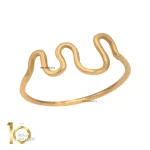 انگشتر طلای 18 عیار طرح منحنی 1WRL061 - تصویر 2