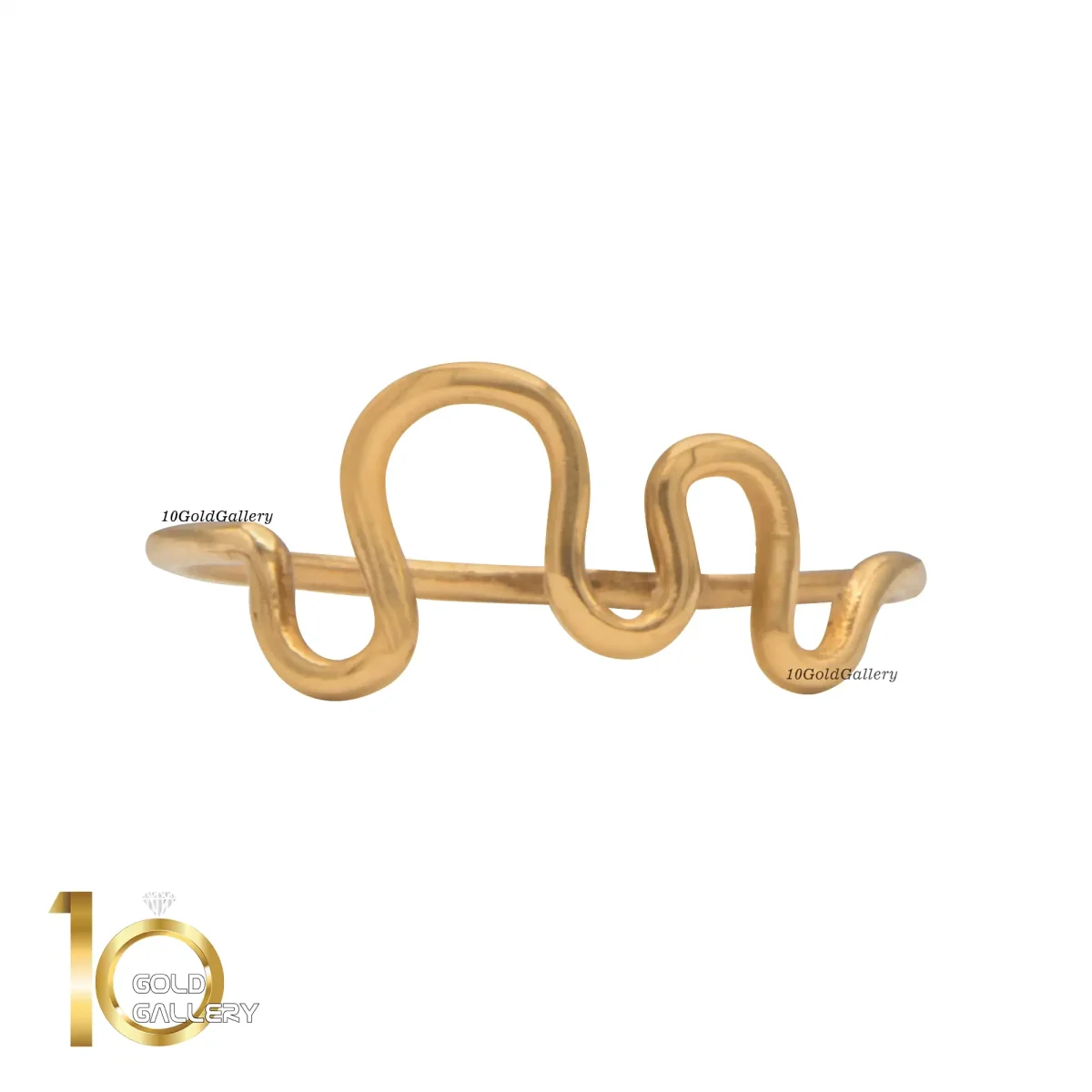 انگشتر طلای 18 عیار طرح منحنی 1WRL061 - تصویر 3