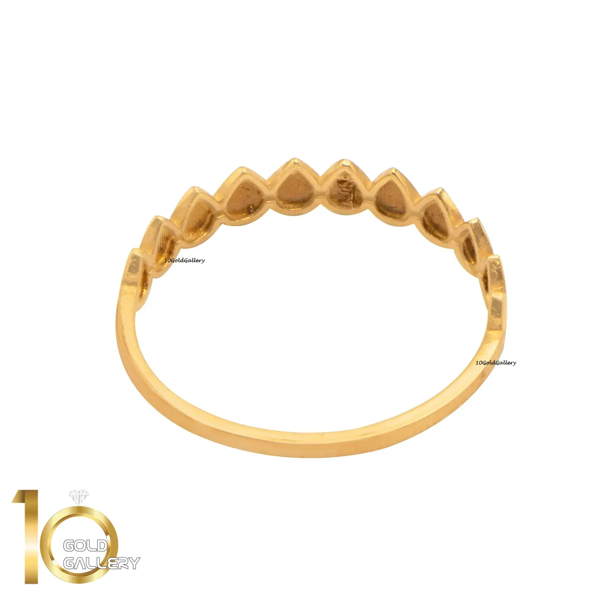 انگشتر طلای 18 عیار طرح نیم تاج قطره 1WRL081 - تصویر 4