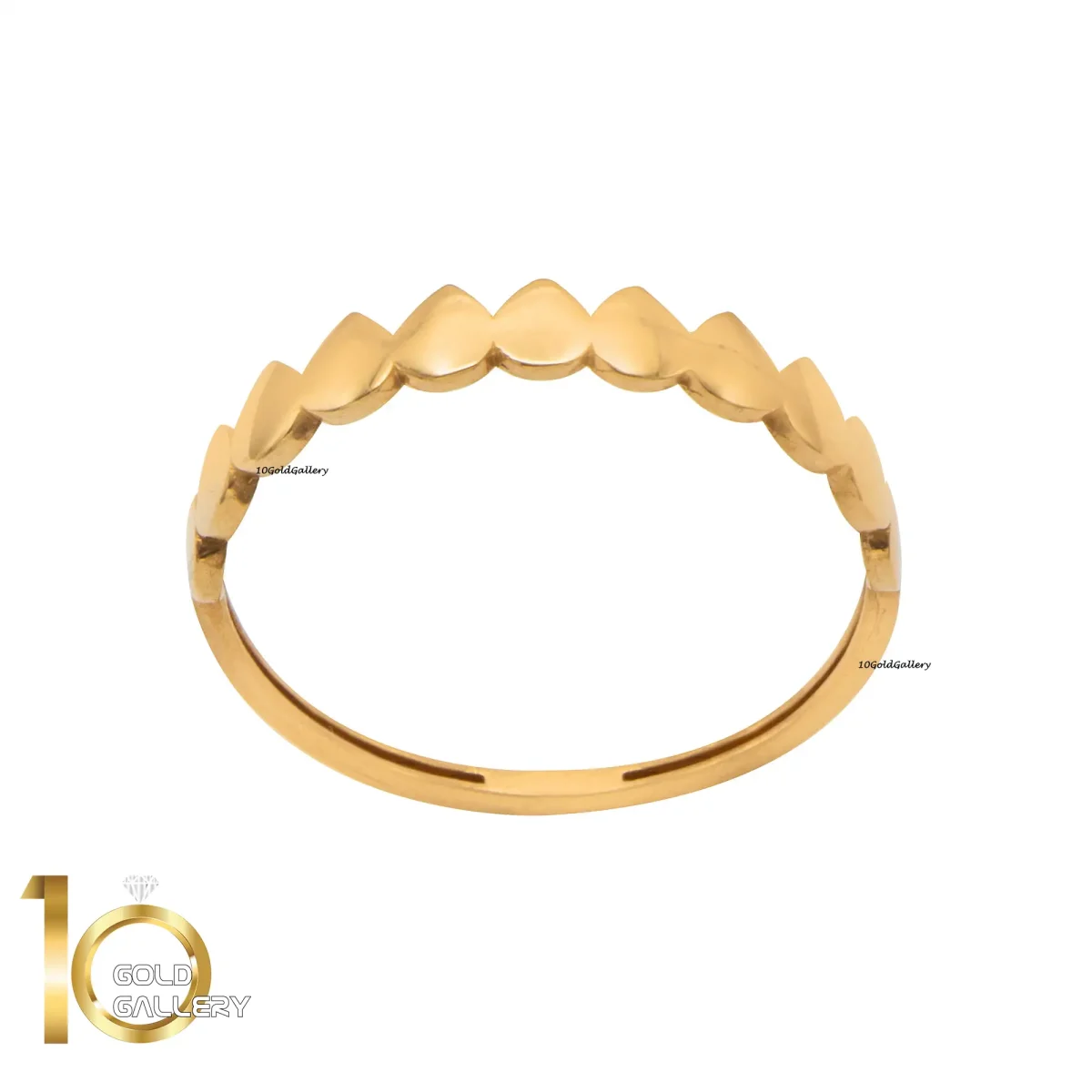 انگشتر طلای 18 عیار طرح نیم تاج قطره 1WRL081 - تصویر 1