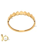 انگشتر طلای 18 عیار طرح نیم تاج قطره 1WRL081