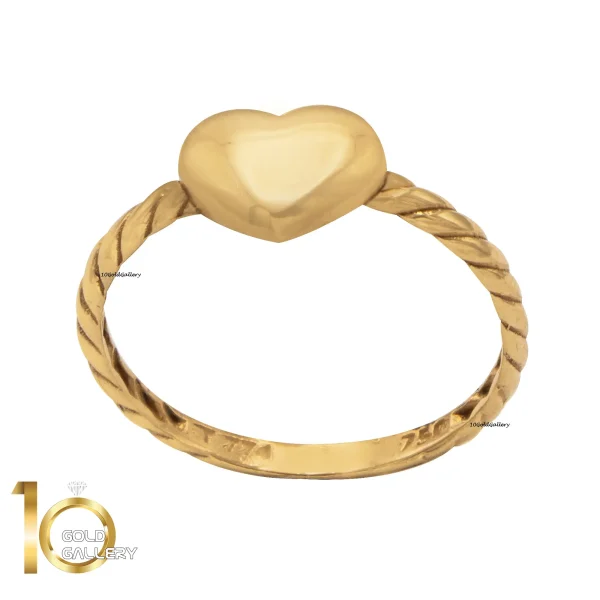 انگشتر طلای 18 عیار طرح قلب یورمن 1WRL089