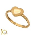 انگشتر طلای 18 عیار طرح قلب یورمن 1WRL089 - تصویر 4