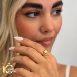 انگشتر طلای 18 عیار طرح قلب یورمن 1WRL089 - تصویر 5