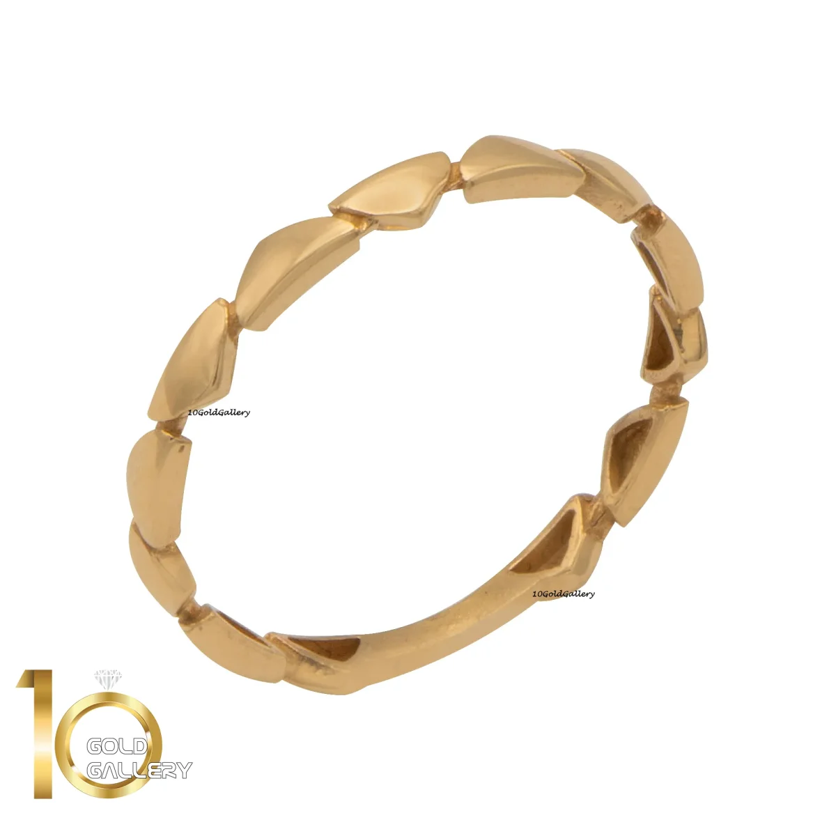 انگشتر طلای 18 عیار طرح مثلث متصل 1WRL039 - تصویر 2