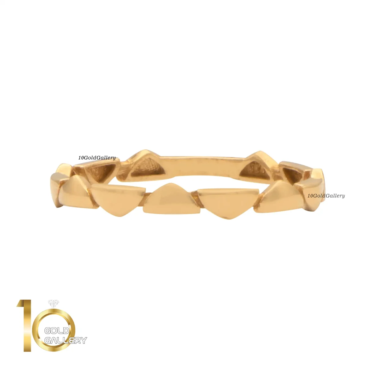 انگشتر طلای 18 عیار طرح مثلث متصل 1WRL039 - تصویر 3