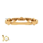 انگشتر طلای 18 عیار طرح مثلث متصل 1WRL039 - تصویر 4