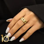 انگشتر طلای 18 عیار طرح کارتیه دامله 1WRL207 - تصویر 4