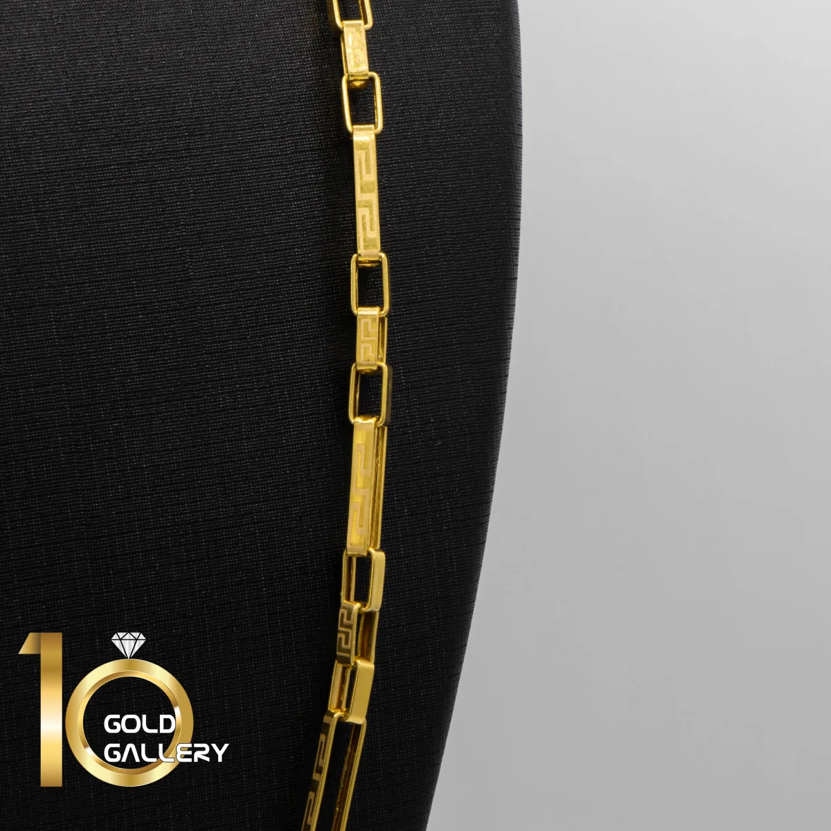 زنجیر طلای 18 عیار طرح ورساچه کم اجرت کد 1WBA123 - تصویر 2