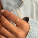 انگشتر طلای 18 عیار طرح میخ 1WRL121 - تصویر 5