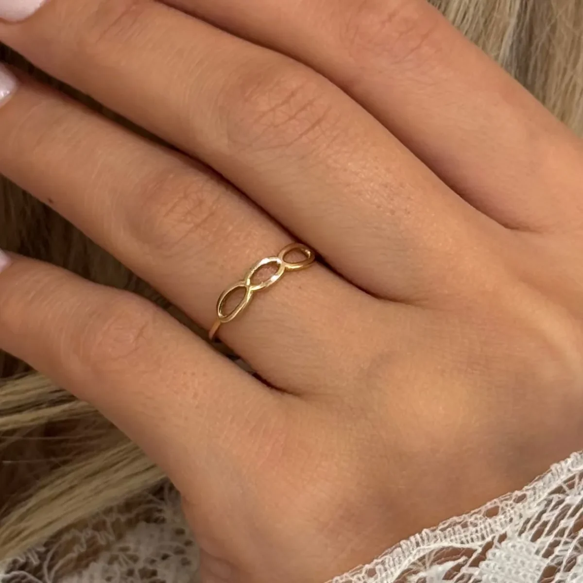 انگشتر طلای 18 عیار طرح بیضی 1WRL073 - تصویر 5