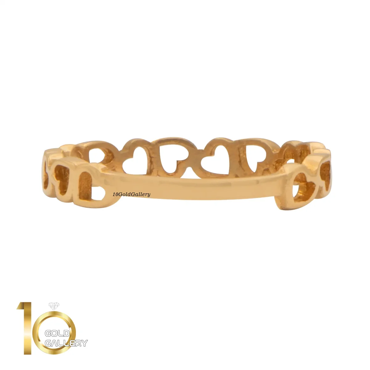 انگشتر طلای 18 عیار طرح قلب 1WRL108 - تصویر 4