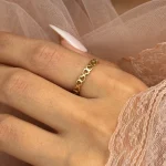 انگشتر طلای 18 عیار طرح قلب 1WRL108 - تصویر 5