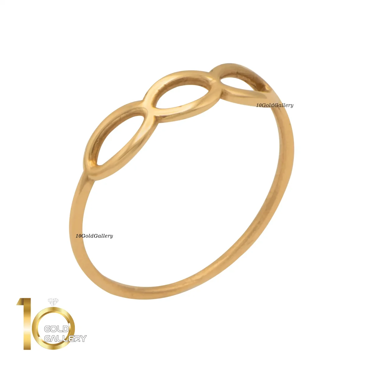 انگشتر طلای 18 عیار طرح بیضی 1WRL073 - تصویر 2