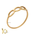 انگشتر طلای 18 عیار طرح بیضی 1WRL073 - تصویر 2