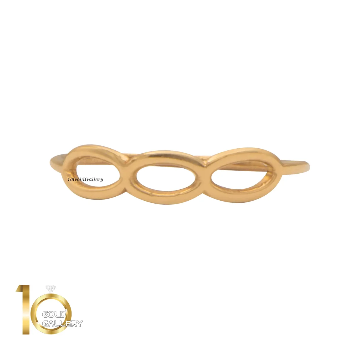 انگشتر طلای 18 عیار طرح بیضی 1WRL073 - تصویر 3