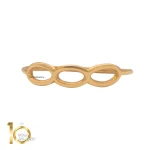 انگشتر طلای 18 عیار طرح بیضی 1WRL073 - تصویر 3