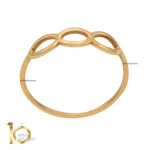 انگشتر طلای 18 عیار طرح بیضی 1WRL073