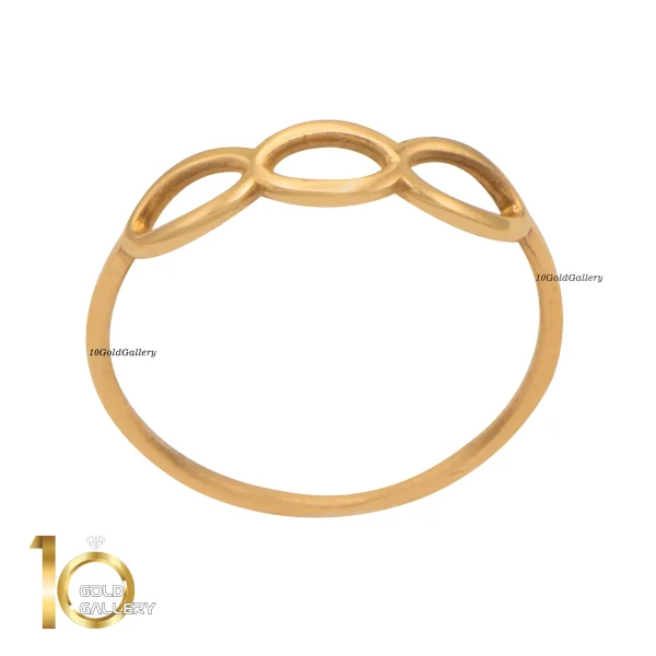 انگشتر طلای 18 عیار طرح بیضی 1WRL073