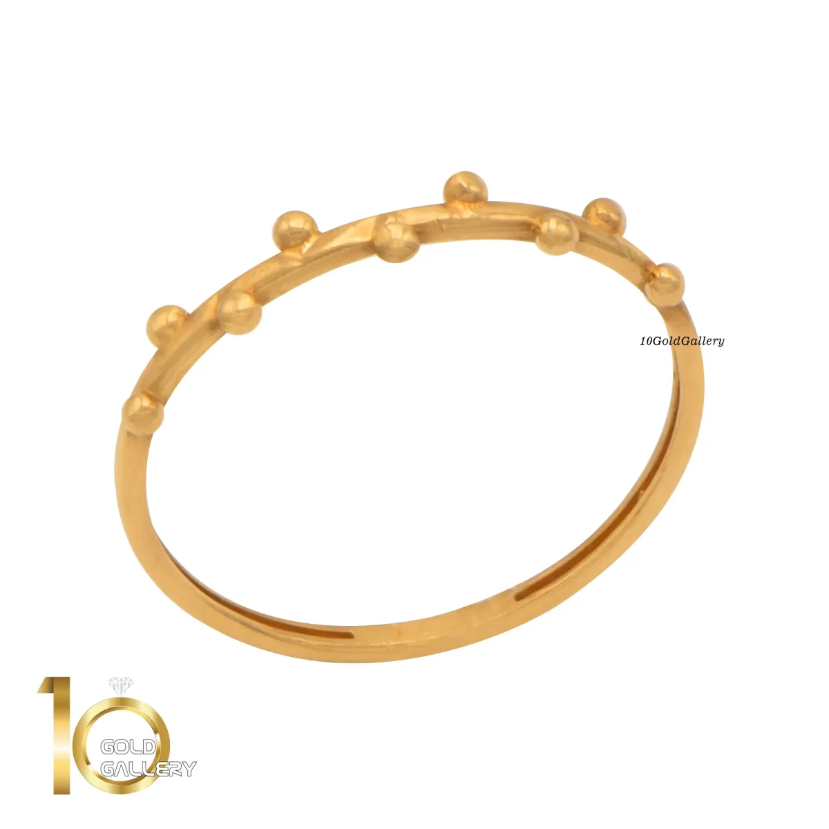 انگشتر طلای 18 عیار طرح شاخه گوارسه 1WRL080 - تصویر 2