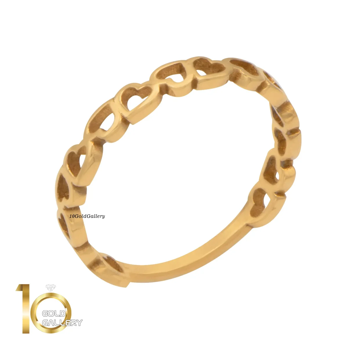 انگشتر طلای 18 عیار طرح قلب 1WRL108 - تصویر 2