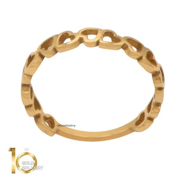 انگشتر طلای 18 عیار طرح قلب 1WRL108