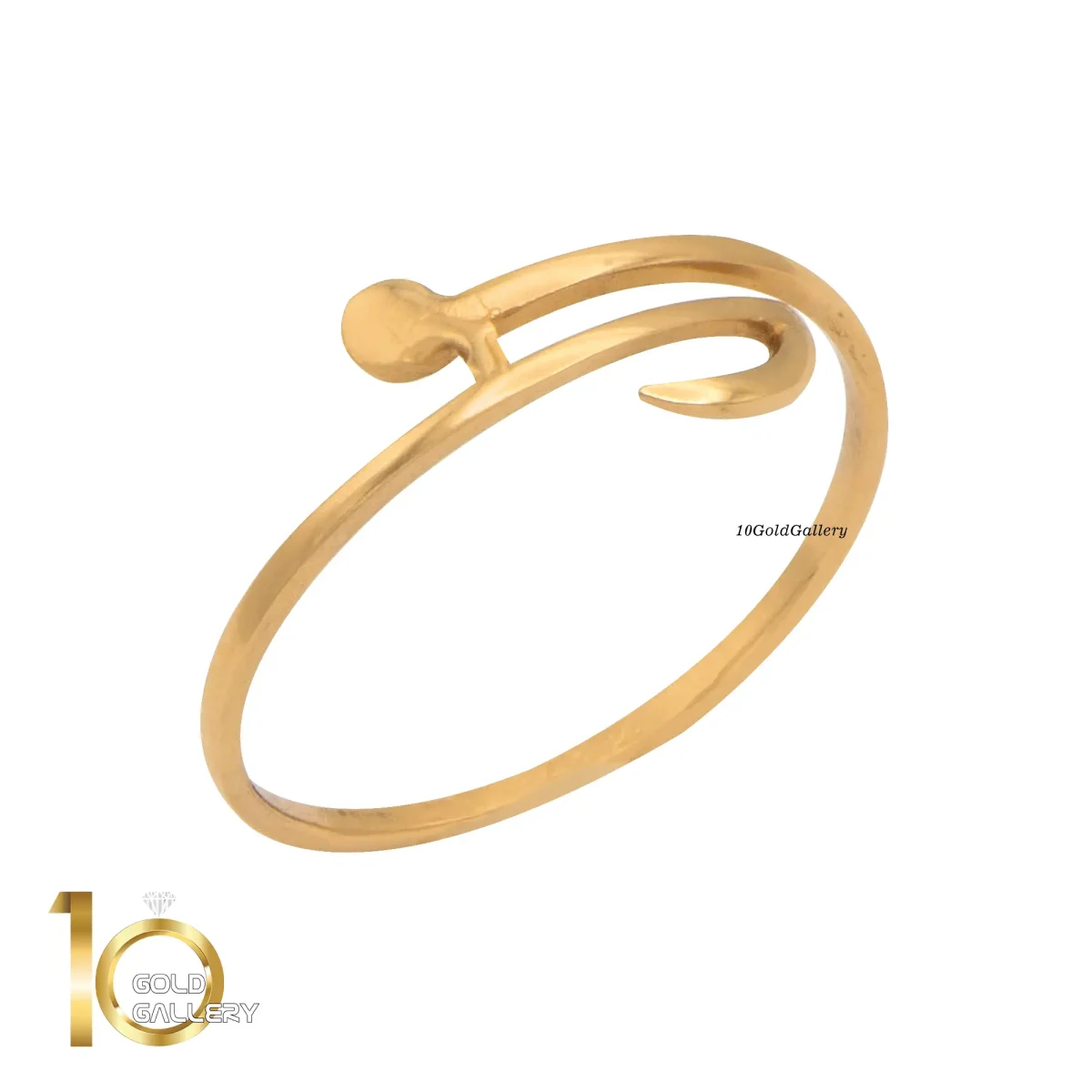 انگشتر طلای 18 عیار طرح میخ 1WRL121 - تصویر 2