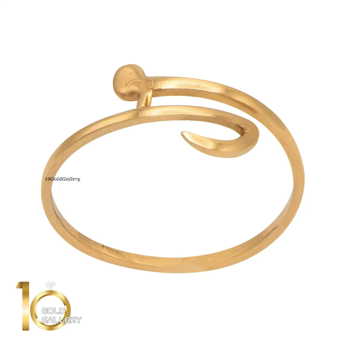 انگشتر طلای 18 عیار طرح میخ 1WRL121 - تصویر 1