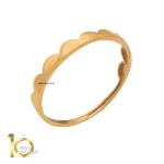 انگشتر طلای 18 عیار طرح نیم تاج گرد 1WRL044 - تصویر 2