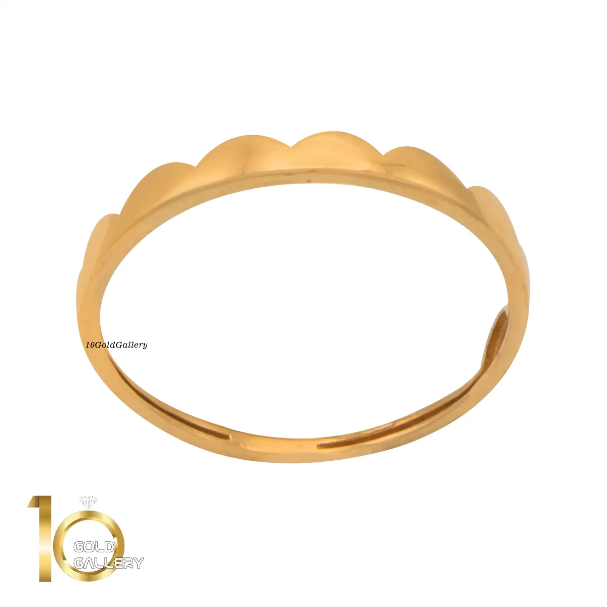 انگشتر مینیمال طرح نیم تاج سر گرد-Edit انگشتر طلای 18 عیار طرح نیم تاج گرد 1WRL044 - تصویر 1