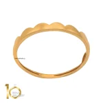 انگشتر طلای 18 عیار طرح نیم تاج گرد 1WRL044