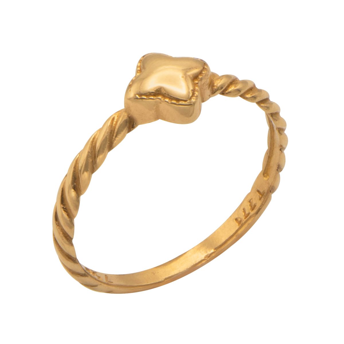 انگشتر طلای 18 عیار طرح ونکلیف پایه یورمن 1WRL125 - تصویر 2