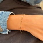 دستبند طلا طرح کد مورس ((هستی)) 1WBZ025 - تصویر 4