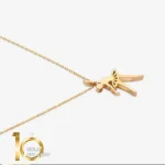 گردنبند طلای 18 عیار طرح بالرین کد 1WNL007 - تصویر 3