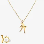 گردنبند طلای 18 عیار طرح بالرین کد 1WNL007