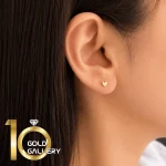 نیمست طلای 18 عیار طرح قلب کد 1whl198 - تصویر 2