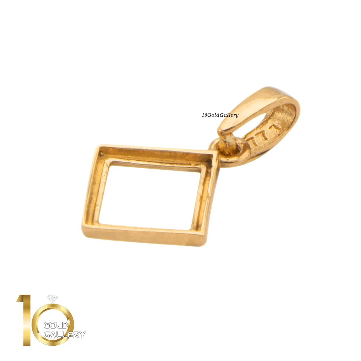 نیمست طلای 18 عیار طرح لوزی کد 1whl190 - تصویر 4