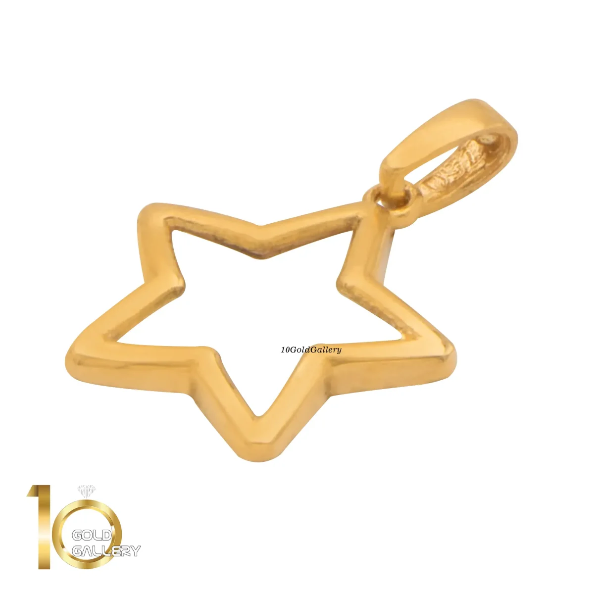 نیمست طلای 18 عیار طرح ستاره کد 1whl139 - تصویر 4