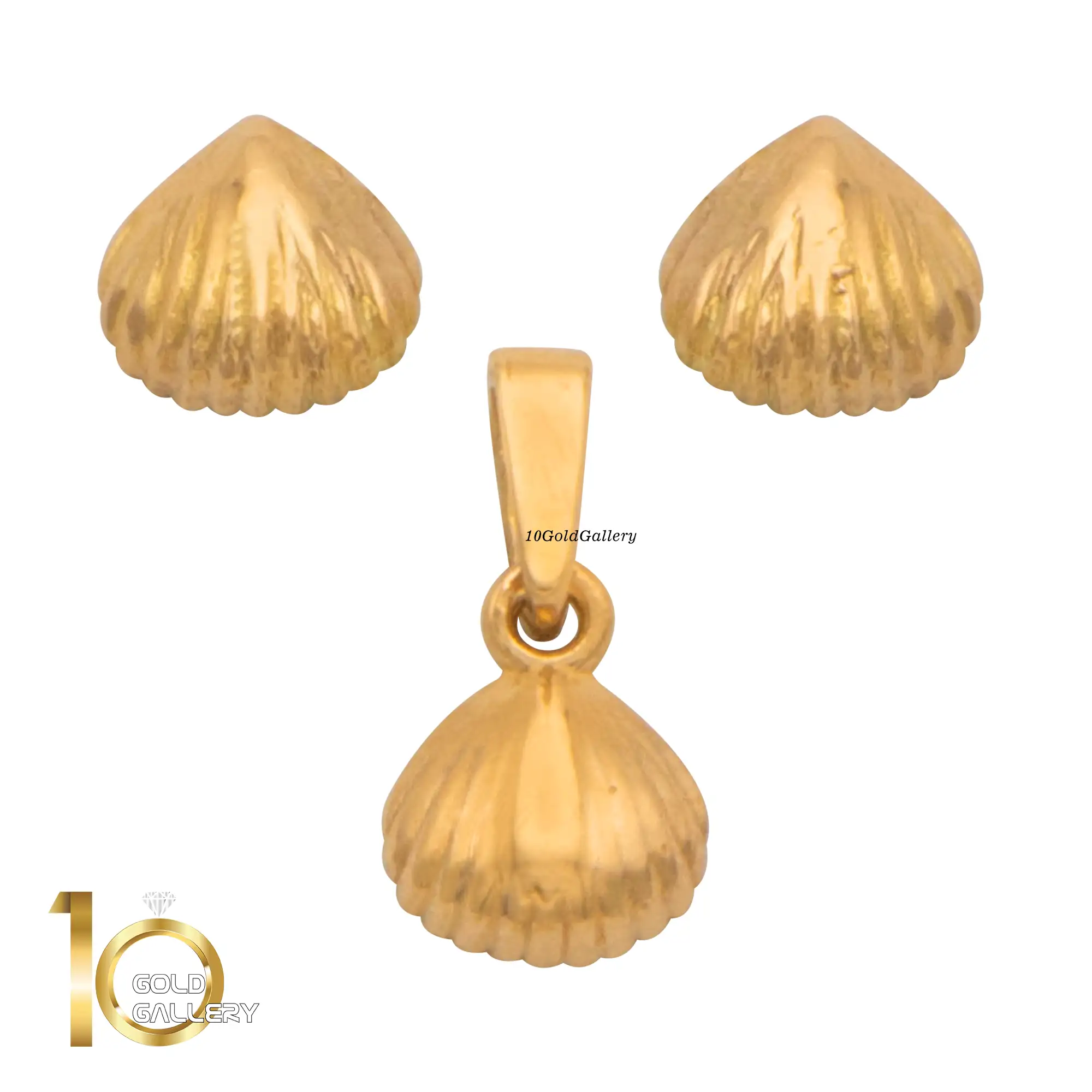 نیمست صدف نیمست طلای 18 عیار طرح صدف کد 1WHL075 - تصویر 1