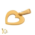 نیمست طلای 18 عیار طرح قلب کد 1whl198 - تصویر 4