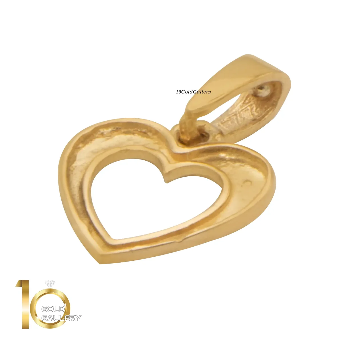 نیمست طلای 18 عیار طرح قلب کد 1whl198 - تصویر 5