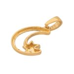 نیمست طلا 18 عیار طرح ماه و ستاره کد 1whl160 - تصویر 4