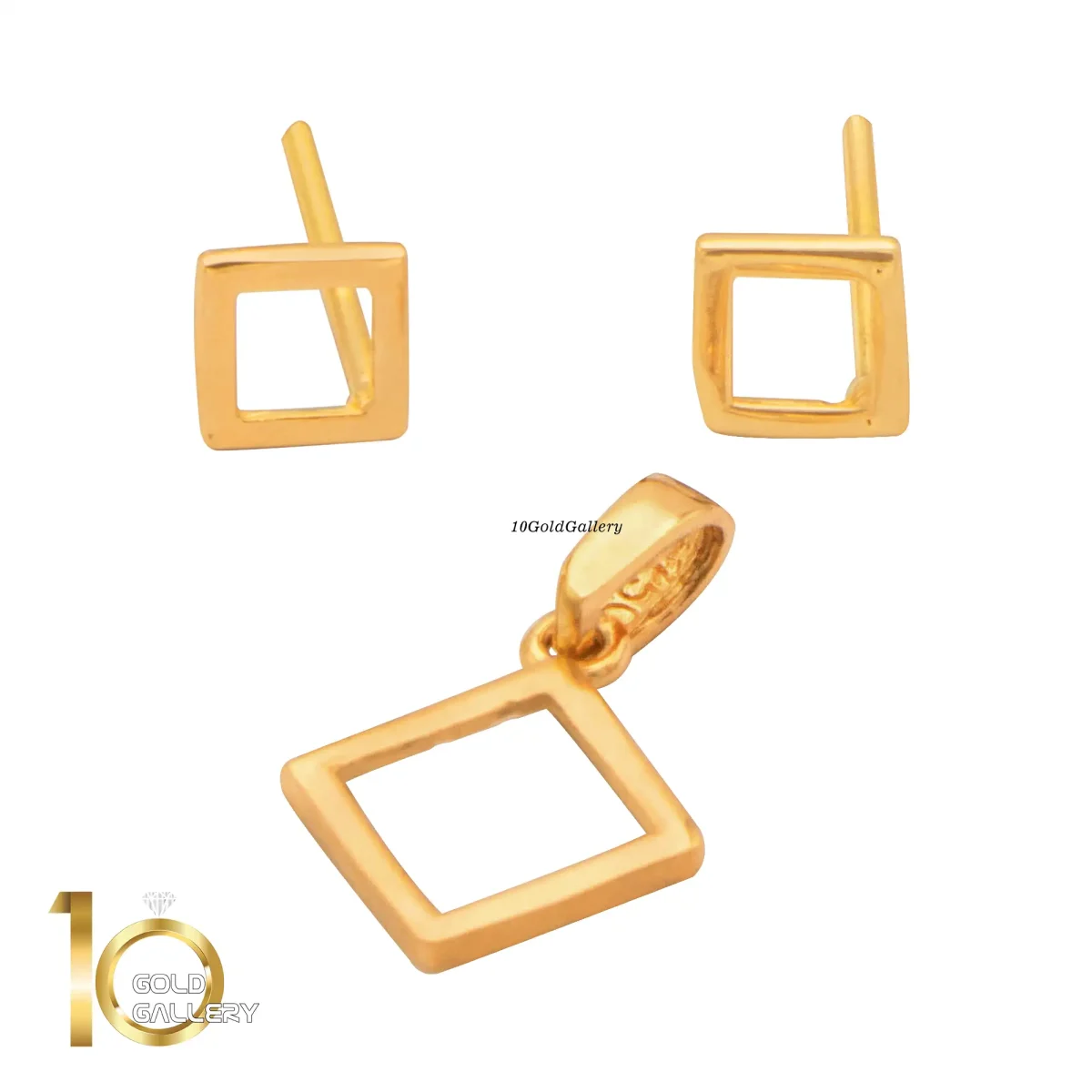 نیمست طلای 18 عیار طرح لوزی کد 1whl190 - تصویر 6