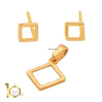 نیمست طلای 18 عیار طرح لوزی کد 1whl190 - تصویر 6