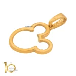 نیمست طلای 18 عیار طرح میکی کد 1whl165 - تصویر 3