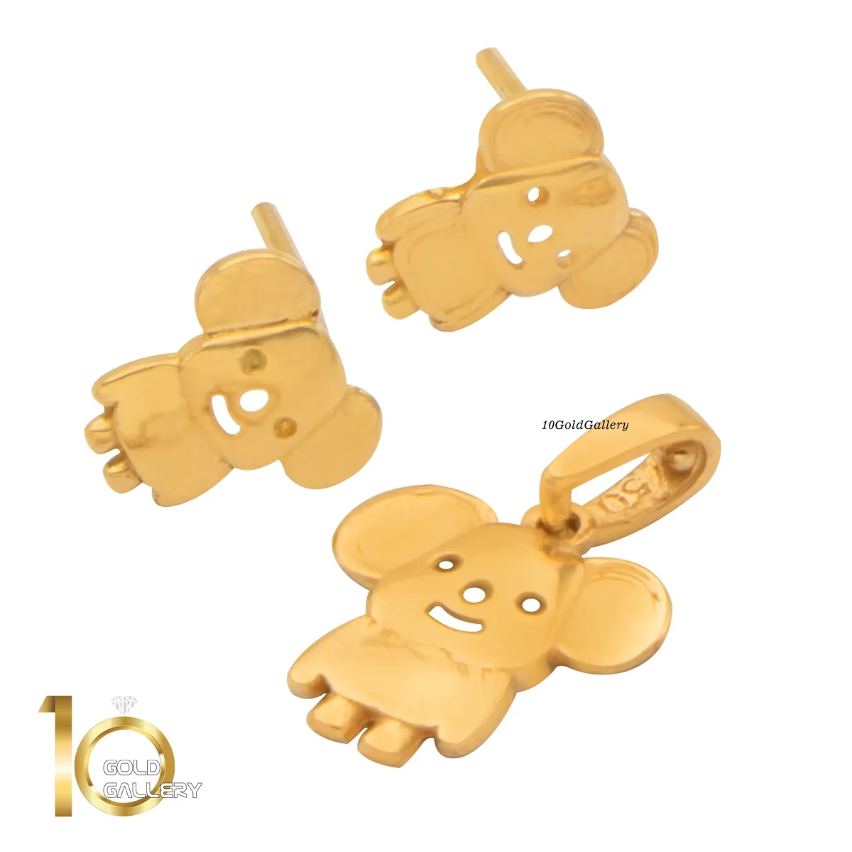 نیمست طلای 18 عیار طرح کوالا کد 1whl178 - تصویر 3