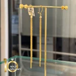 گوشواره طلای 18 عیار کم اجرت طرح آبشاری 1WEE043