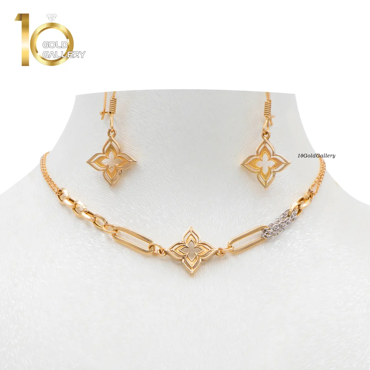 سرویس طلای 18 عیار طرح روبرتو کوین کد 1WHC005 - تصویر 4