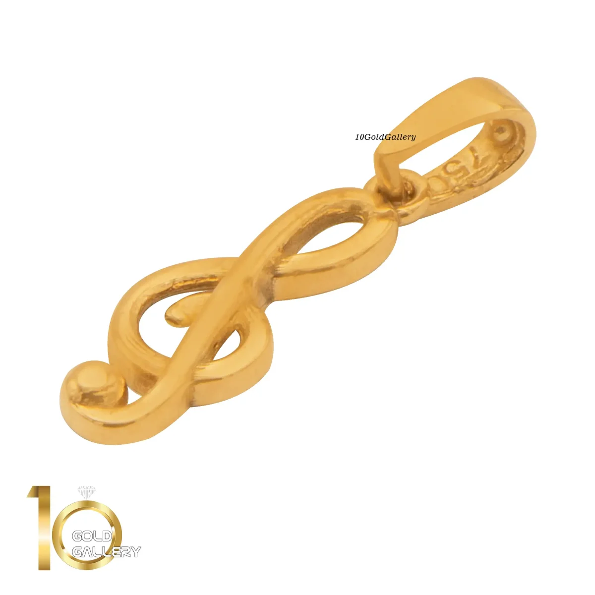 نیمست طلای 18 عیار طرح کلید سل کد 1whl203 - تصویر 5